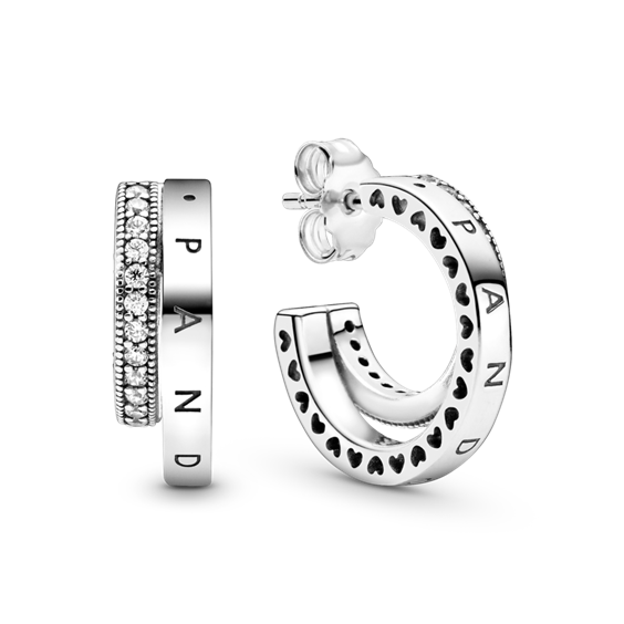Orecchini Pandora Donna Pandora Signature in Argento 299056C01 - 299056C01